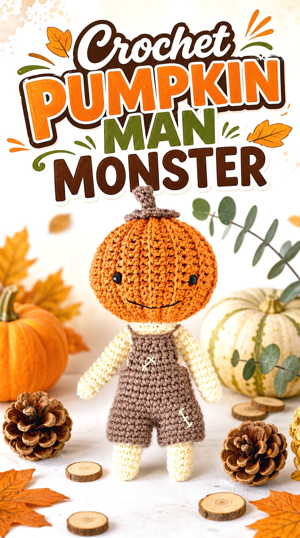 Crochet Pumpkin Man Monster
