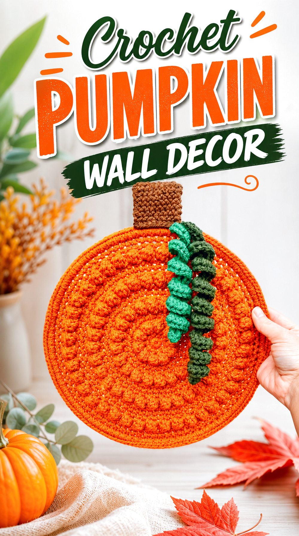 Crochet Pumpkin Wall Decor