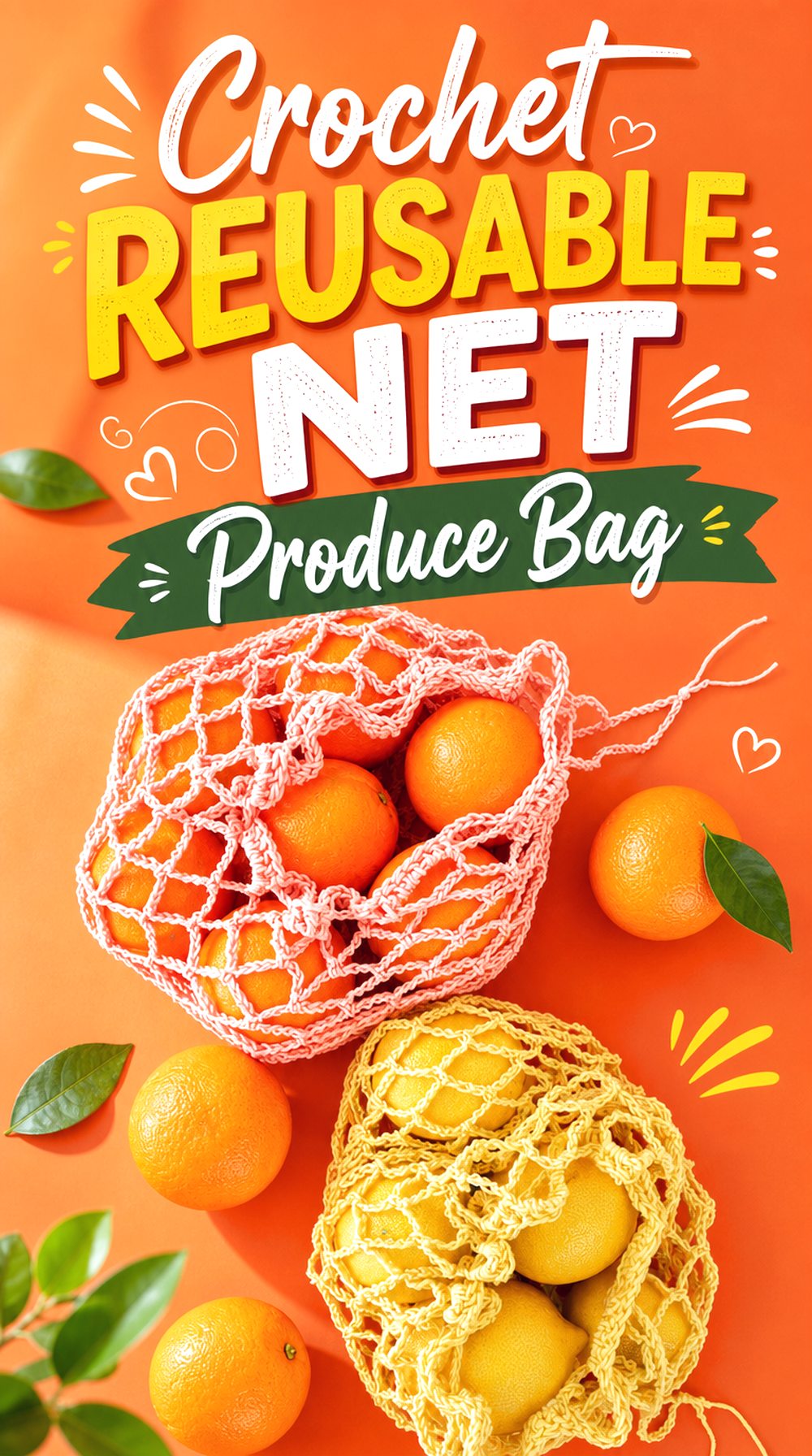 Crochet Reusable Net Produce Bag
