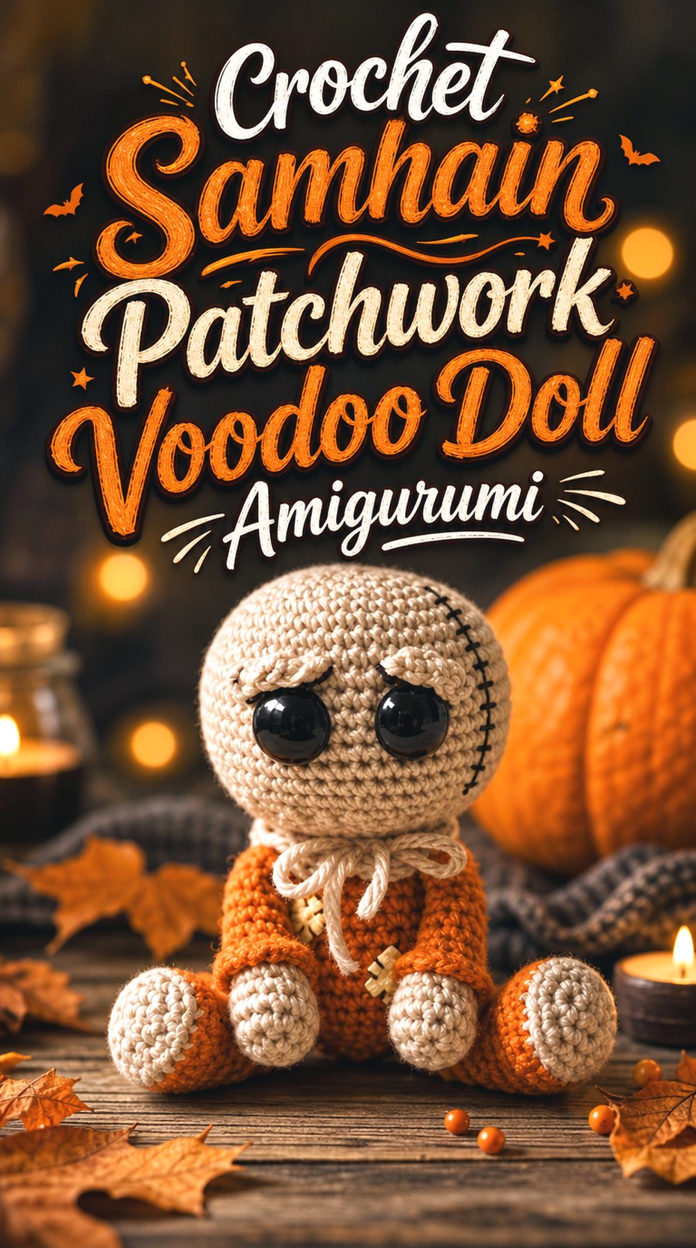 Crochet Samhain Patchwork Voodoo Doll Amigurumi