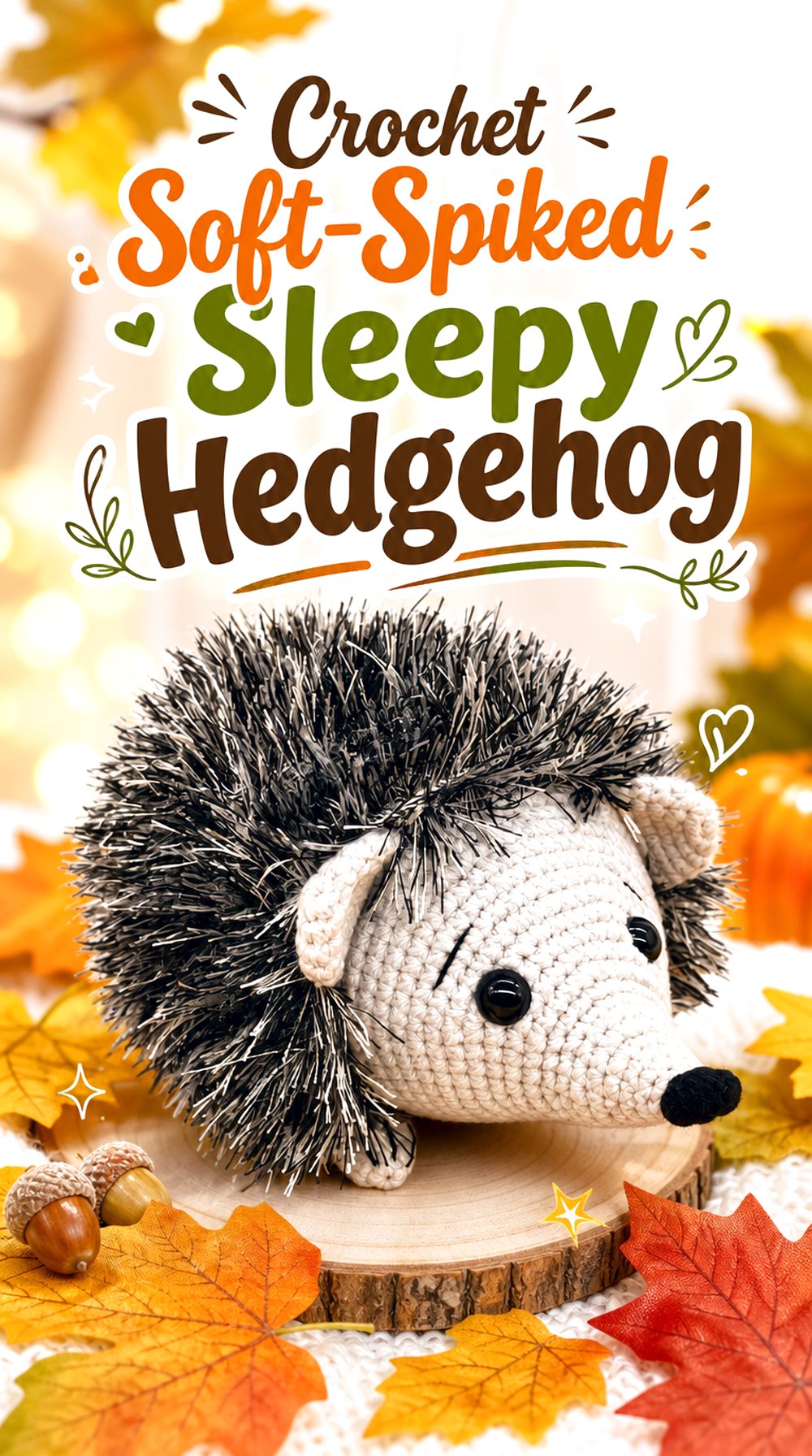 Crochet Soft Spiked Sleepy Hedgehog
