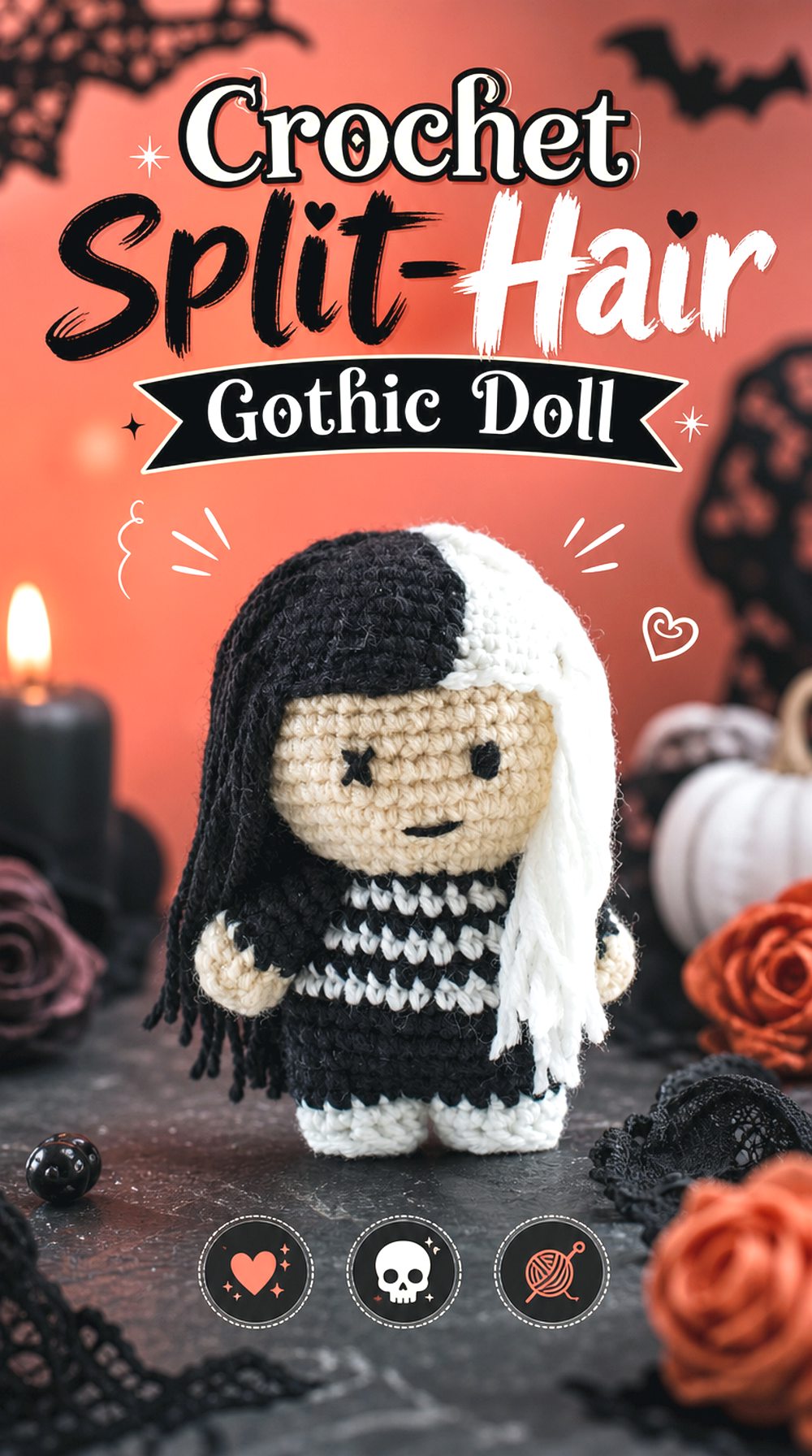 Crochet Split Hair Gothic Doll