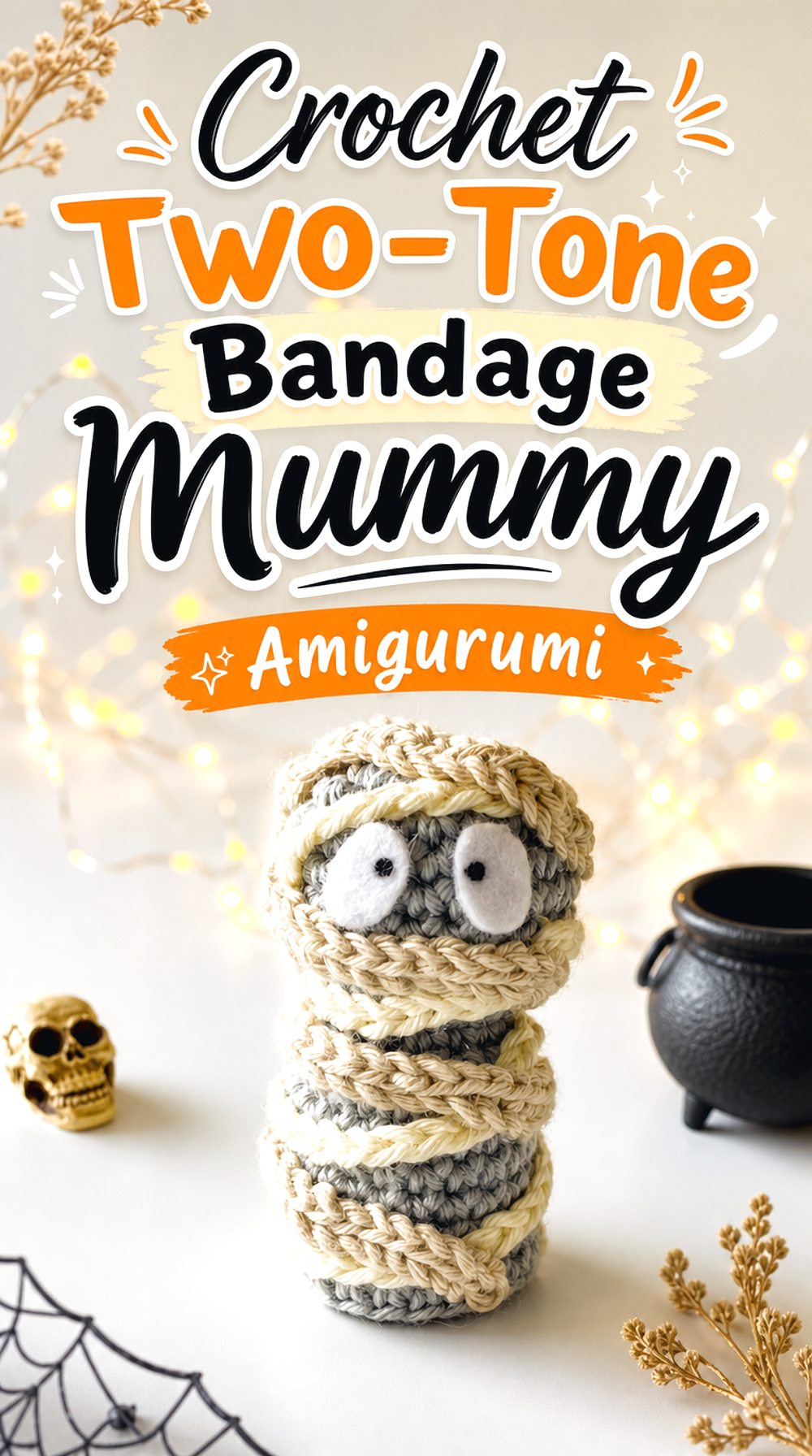 Crochet Two Tone Bandage Mummy Amigurumi
