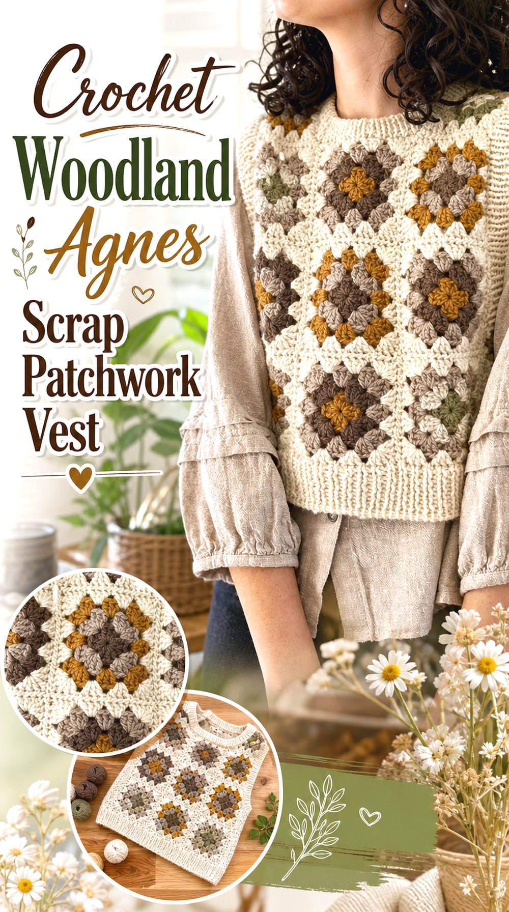 Crochet Woodland Agnes Scrap Patchwork Vest