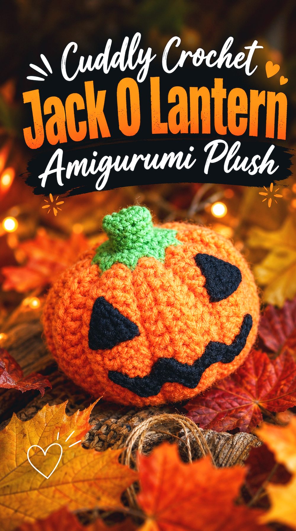 Cuddly Crochet Jack O Lantern Amigurumi Plush