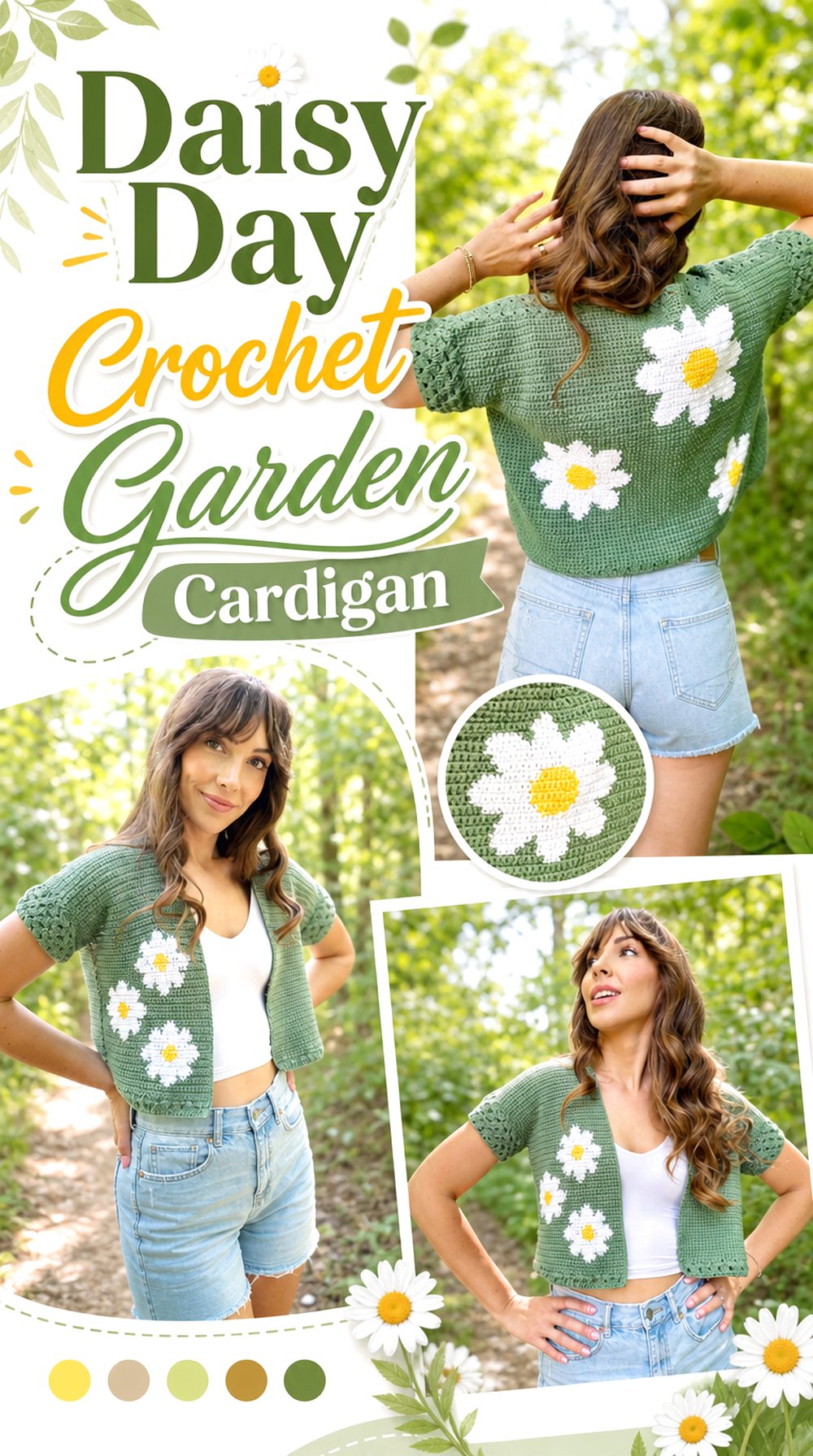 Daisy Day Crochet Garden Cardigan