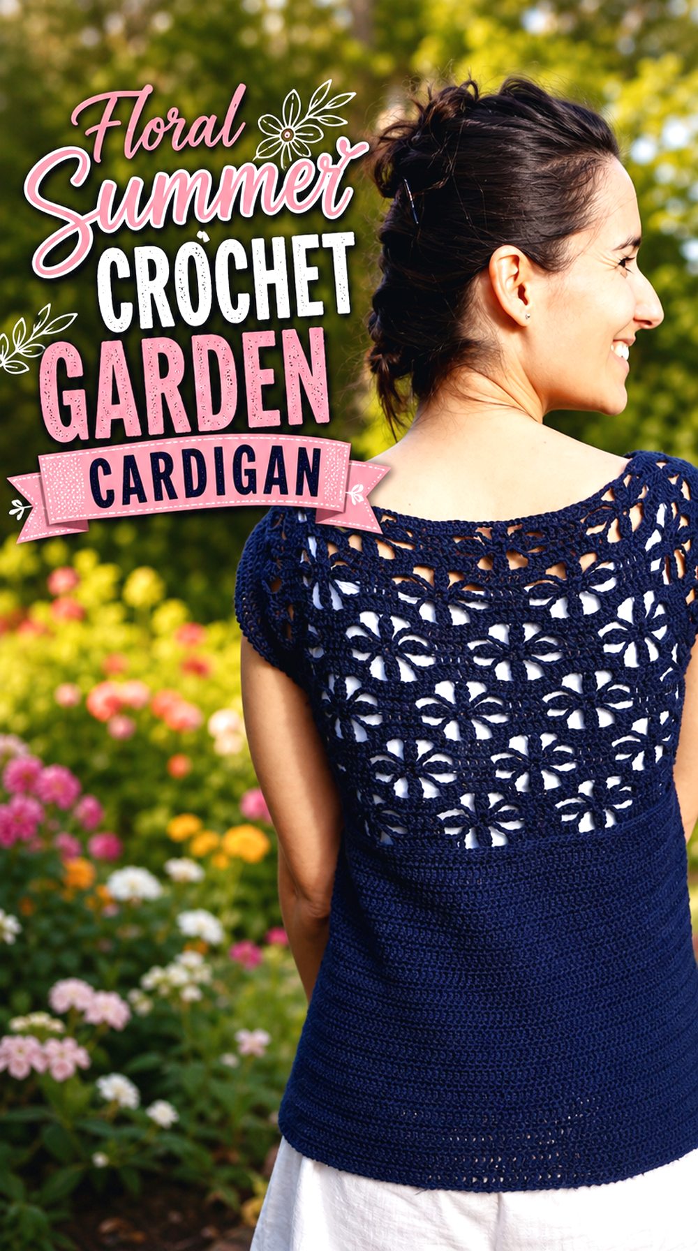 Floral Summer Crochet Garden Cardigan