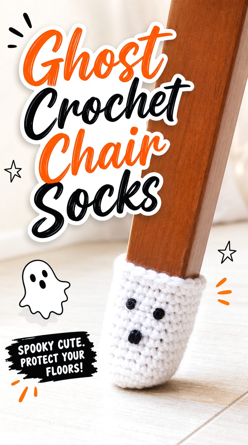 Ghost Crochet Chair Socks