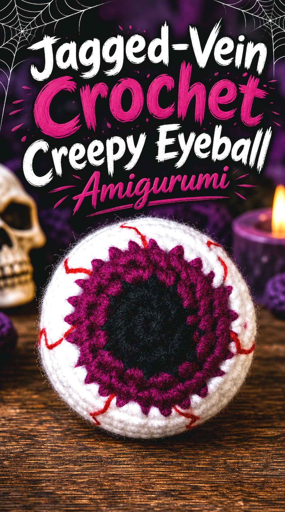 Jagged Vein Crochet Creepy Eyeball Amigurumi