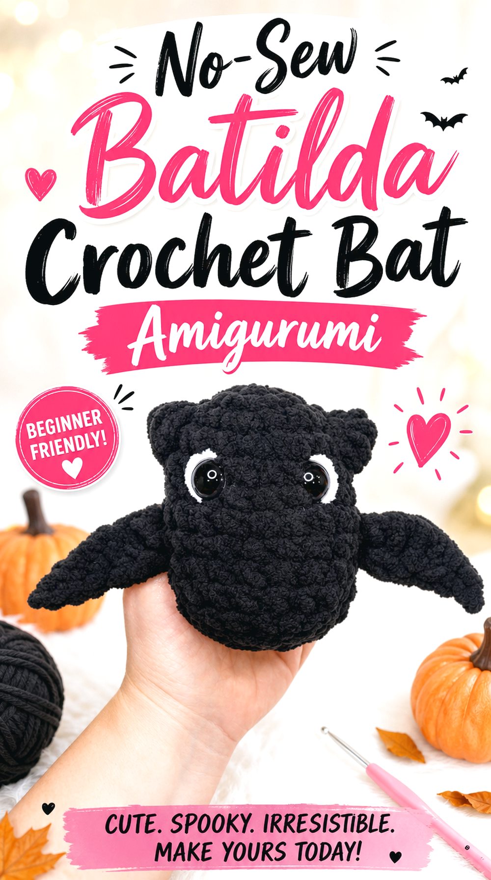 No Sew Batilda Crochet Bat Amigurumi
