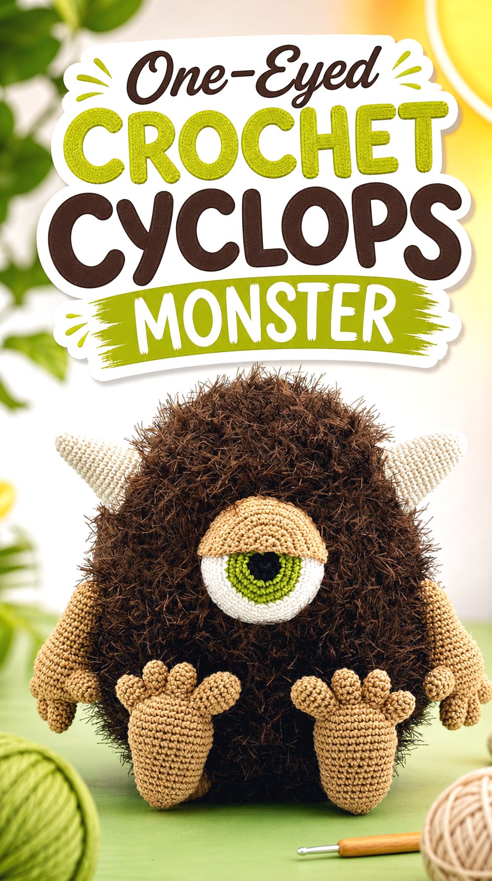 One Eyed Crochet Cyclops Monster