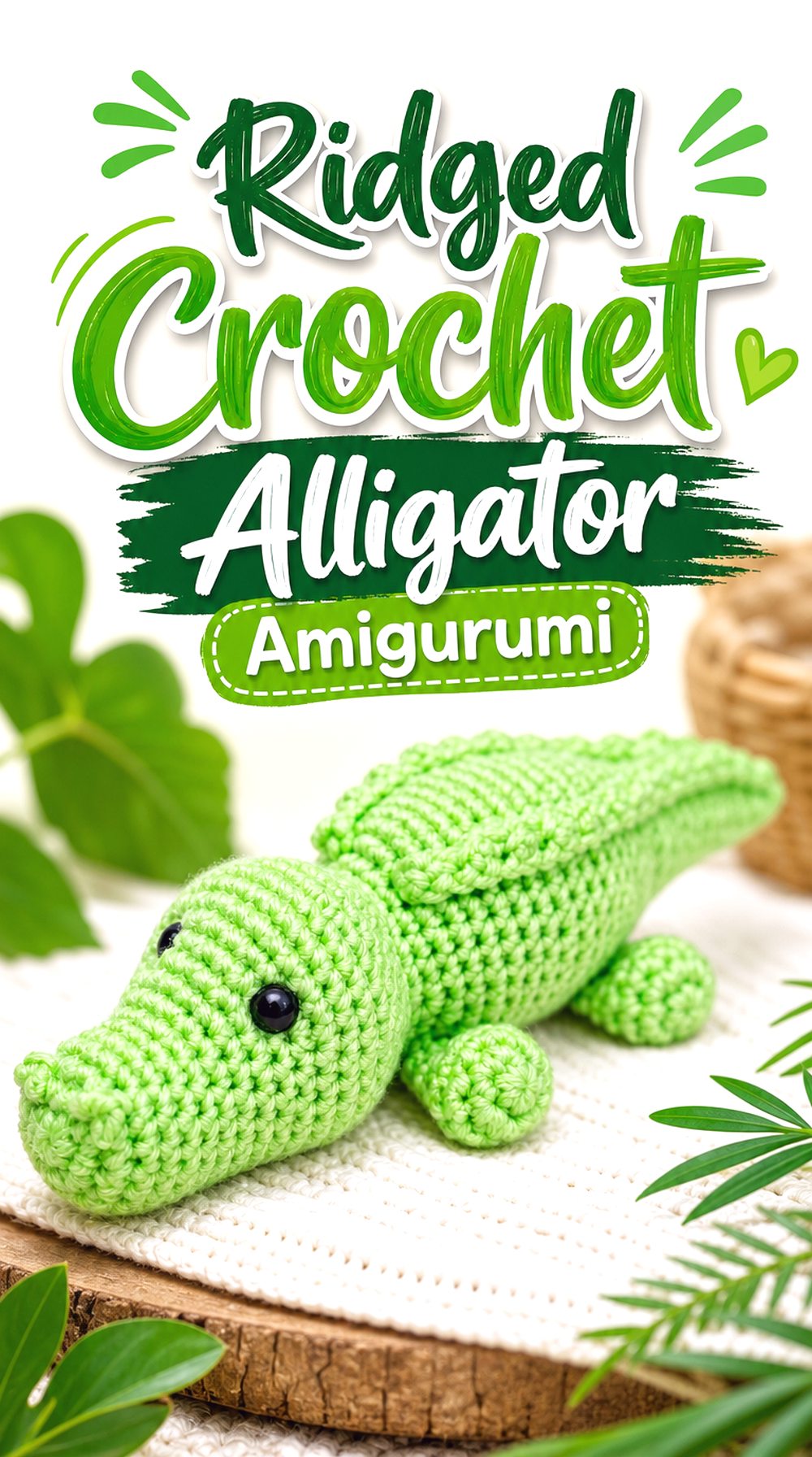 Ridged Crochet Alligator Amigurumi