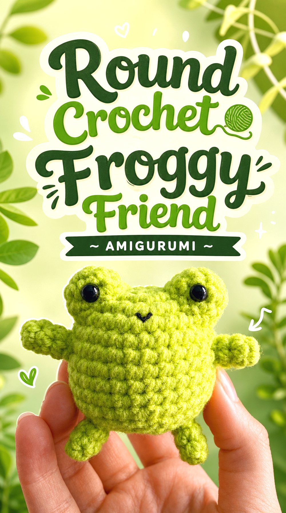 Round Crochet Froggy Friend Amigurumi