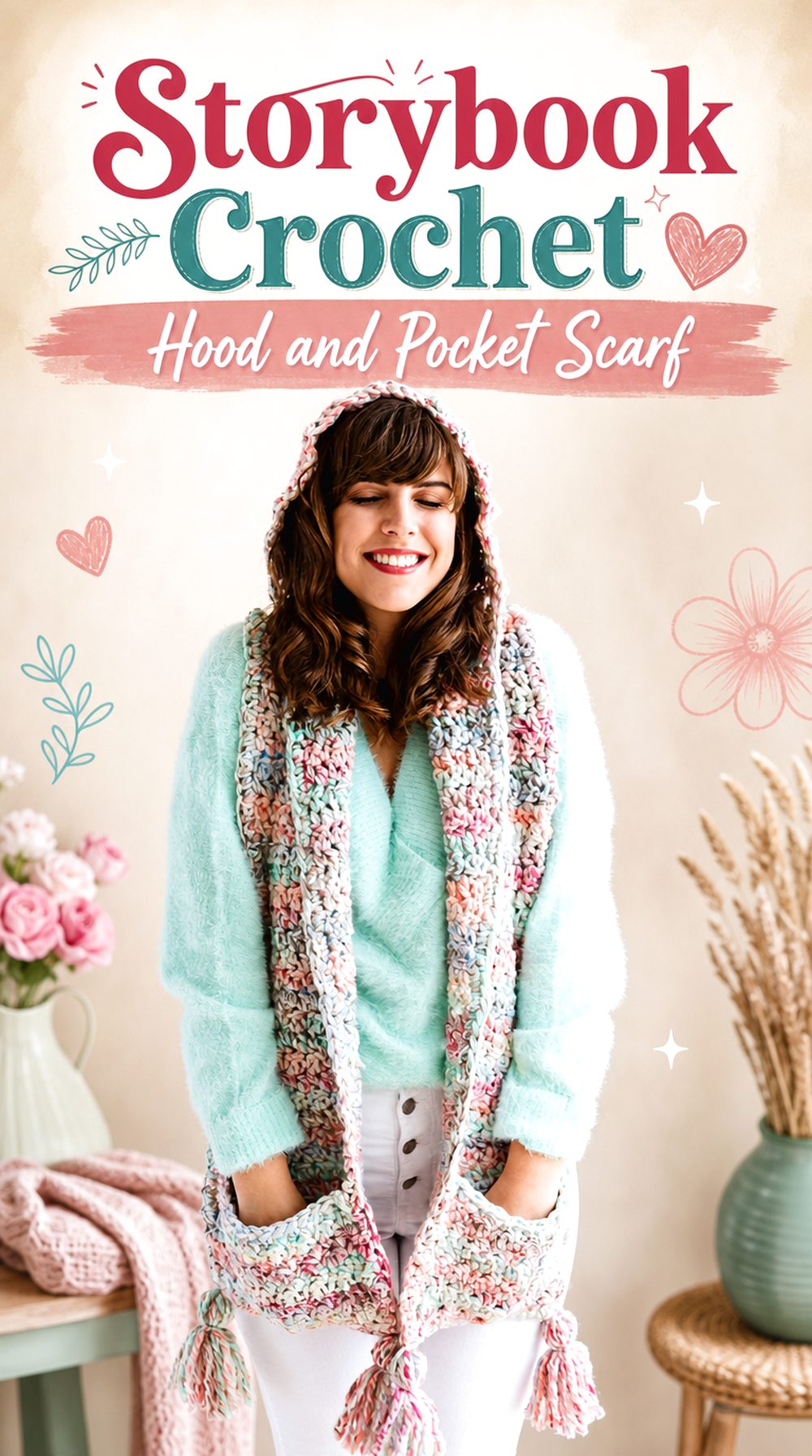 Storybook Crochet Hood and Pocket Scarf