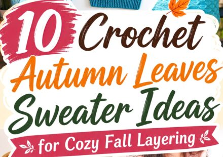 Crochet Autumn Leaves Sweater Ideas for Cozy Fall Layering