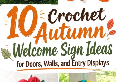 Crochet Autumn Welcome Sign Ideas for Doors, Walls, and Entry Displays