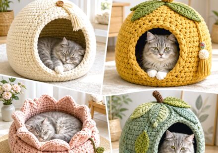 Crochet Cozy Cat Pod Bed Ideas for Snug Nests and Hideaways