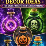 Crochet Potion Bottle Decor Ideas for Spooky Shelves and Fantasy Displays