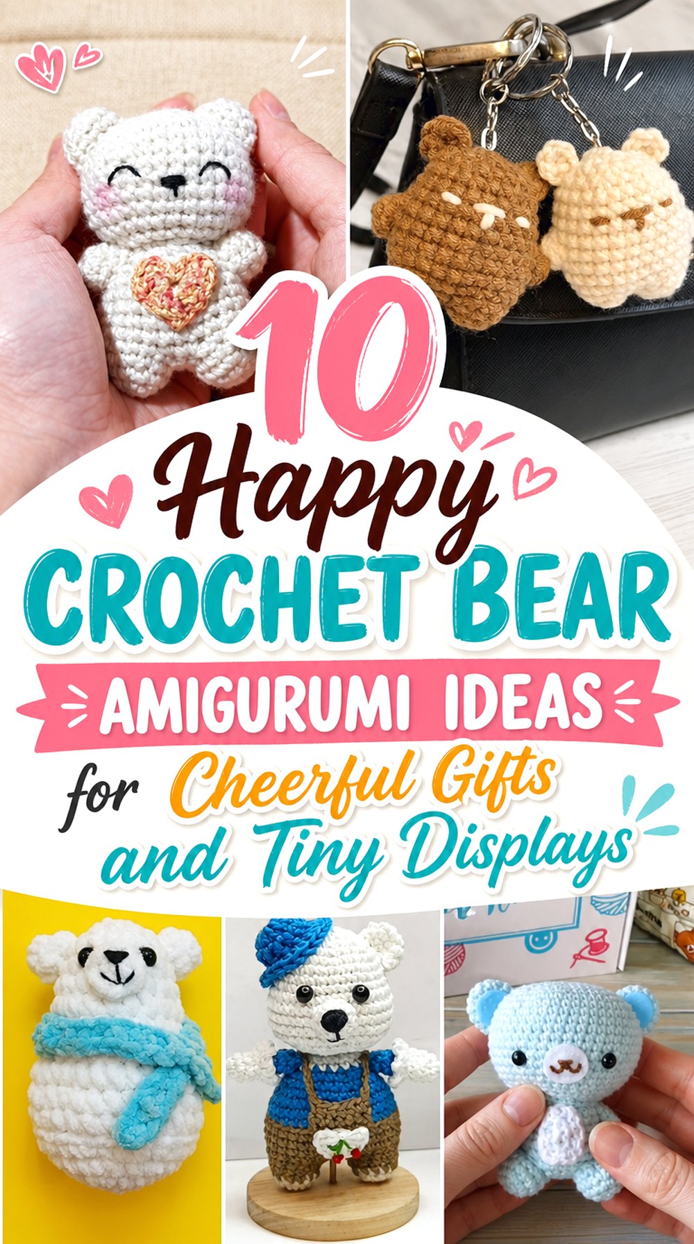 Happy Crochet Bear Amigurumi Ideas for Cheerful Gifts and Tiny Displays