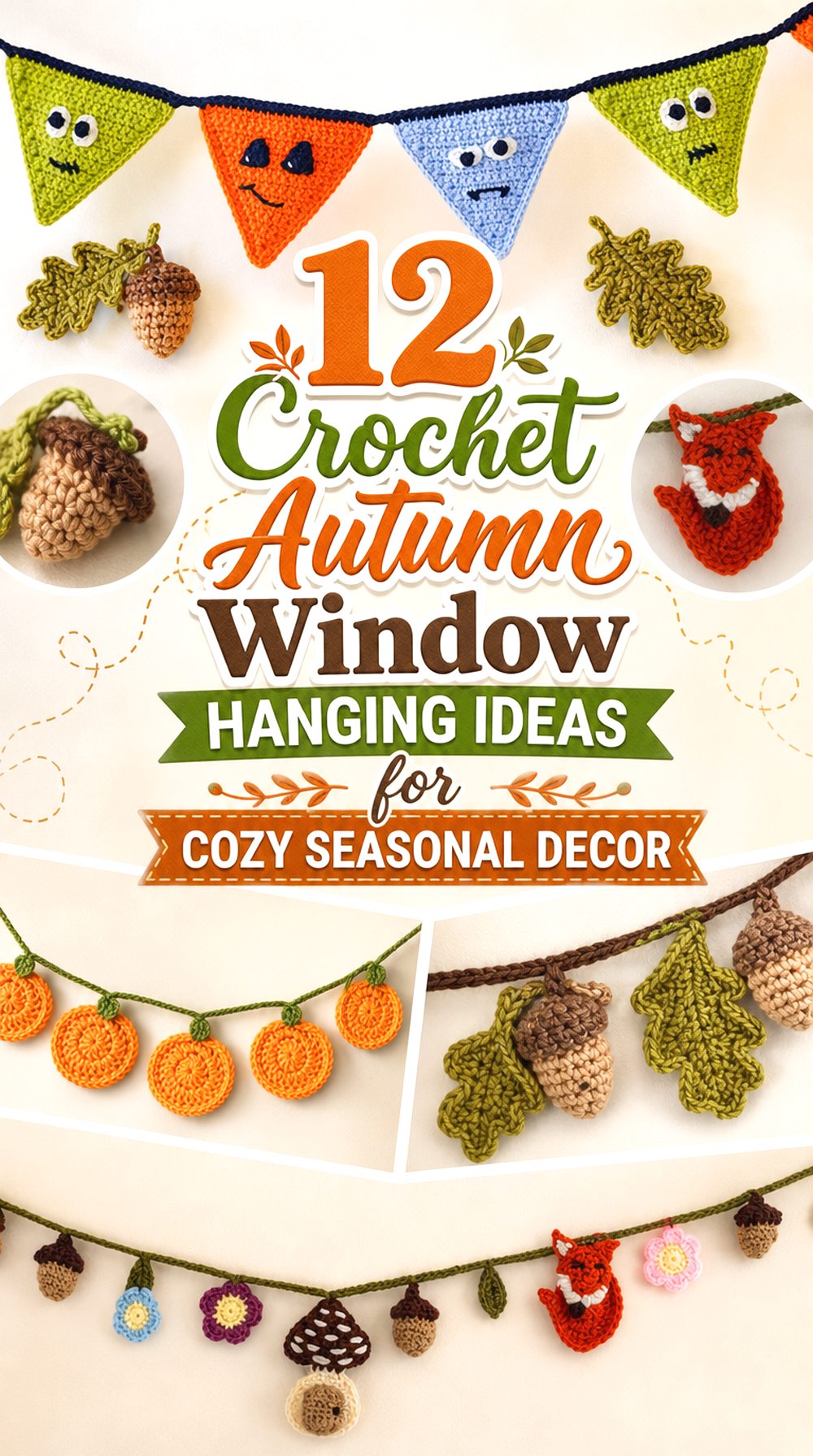 Crochet Autumn Window Hanging Ideas for Cozy Seasonal Decor