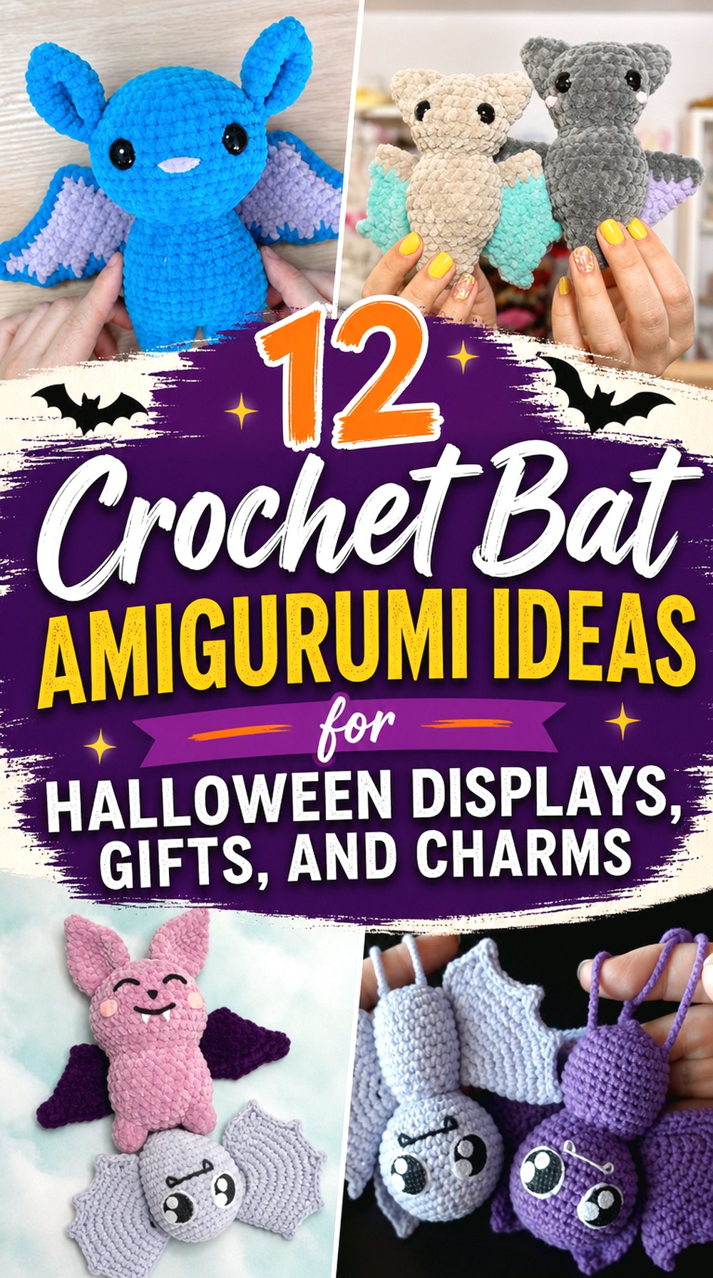 Crochet Bat Amigurumi Ideas for Halloween Displays, Gifts, and Charms