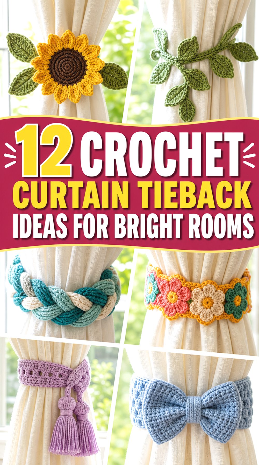 Crochet Curtain Tieback Ideas for Bright Rooms