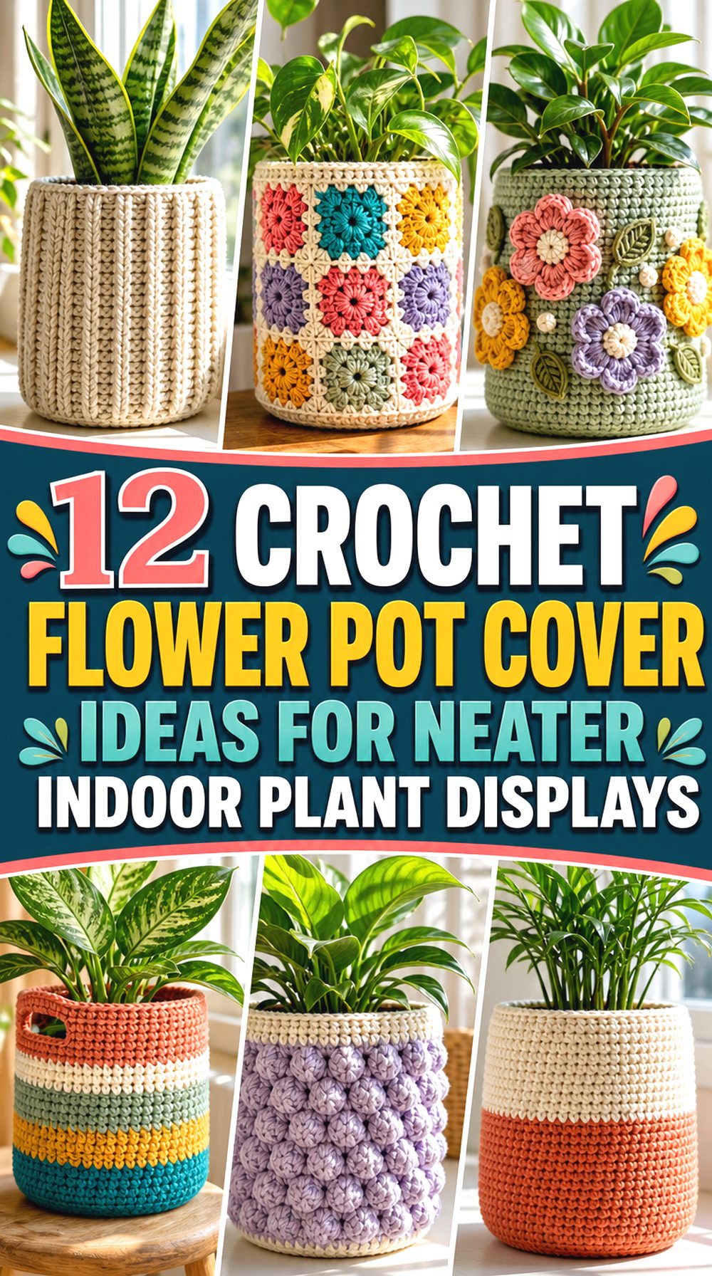 Crochet Flower Pot Cover Ideas for Neater Indoor Plant Displays