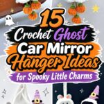 Crochet Ghost Car Mirror Hanger Ideas for Spooky Little Charms