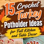 Crochet Turkey Potholder Ideas for Fall Kitchen and Table Decor