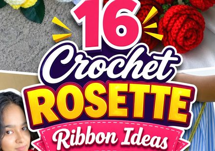 Crochet Rosette Ribbon Ideas