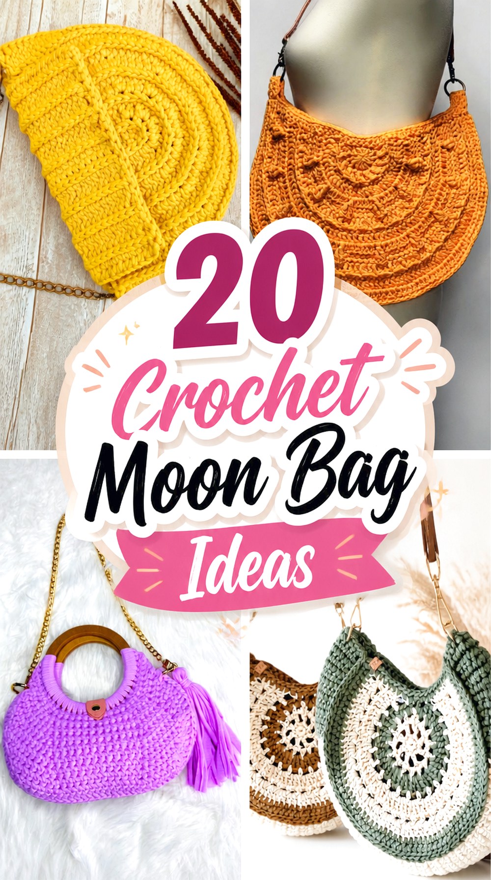 Crochet Moon Bag Ideas