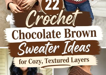 Crochet Chocolate Brown Sweater Ideas for Cozy, Textured Layers