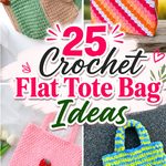 Crochet Flat Tote Bag Ideas
