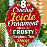 Crochet Icicle Ornament Ideas for Frosty Christmas Tree Decor