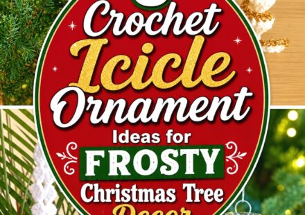 Crochet Icicle Ornament Ideas for Frosty Christmas Tree Decor