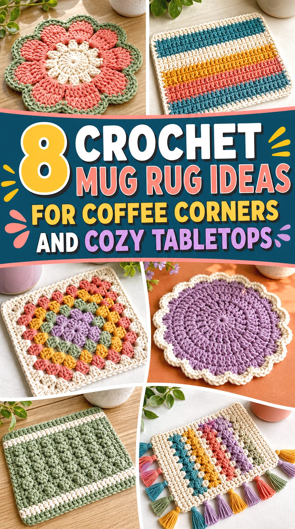 Crochet Mug Rug Ideas for Coffee Corners and Cozy Tabletops