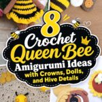 Crochet Queen Bee Amigurumi Ideas with Crowns, Dolls, and Hive Details