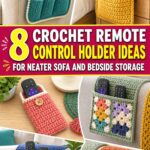 Crochet Remote Control Holder Ideas for Neater Sofa and Bedside Storage