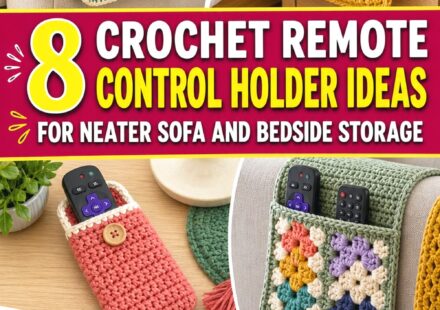 Crochet Remote Control Holder Ideas for Neater Sofa and Bedside Storage