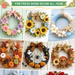 Crochet Seasonal Wreath Ideas for Fresh Door Decor All Year
