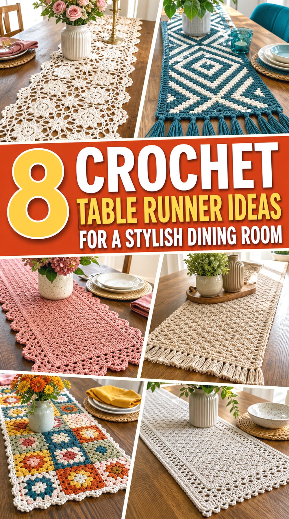 Crochet Table Runner Ideas for a Stylish, Well Dressed Dining Room