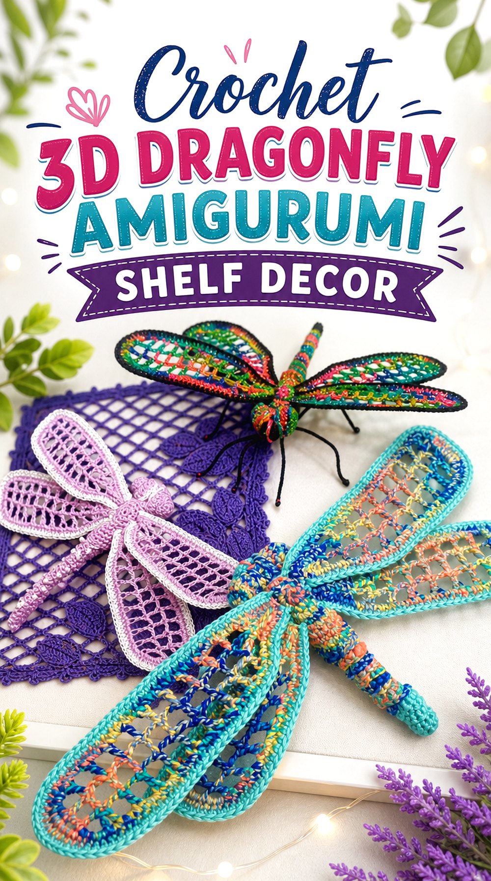 Crochet D Dragonfly Amigurumi Shelf Decor