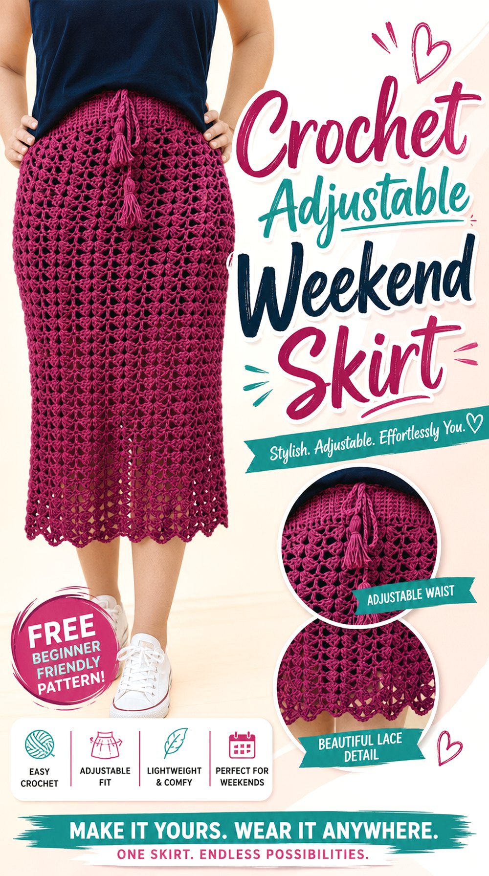Crochet Adjustable Weekend Skirt