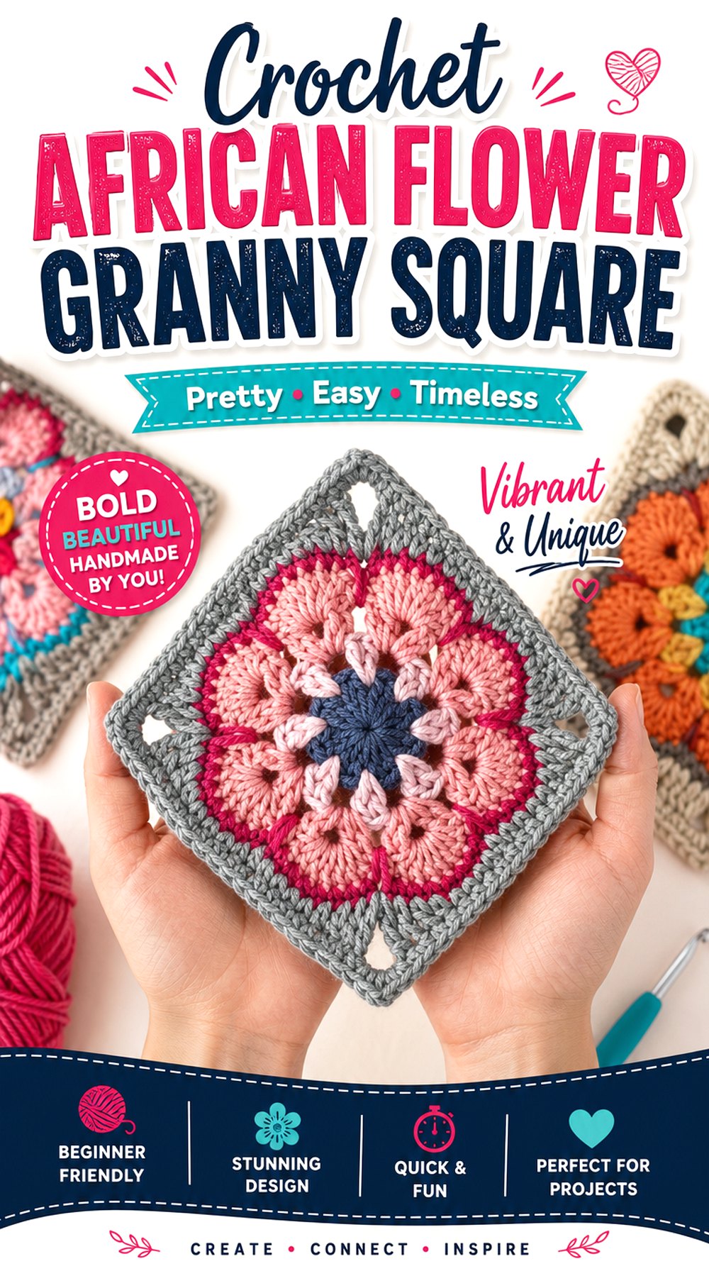 Crochet African Flower Granny Square