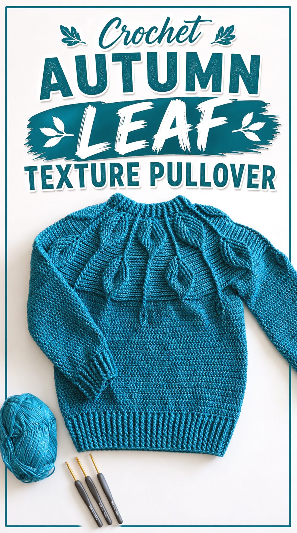 Crochet Autumn Leaf Texture Pullover