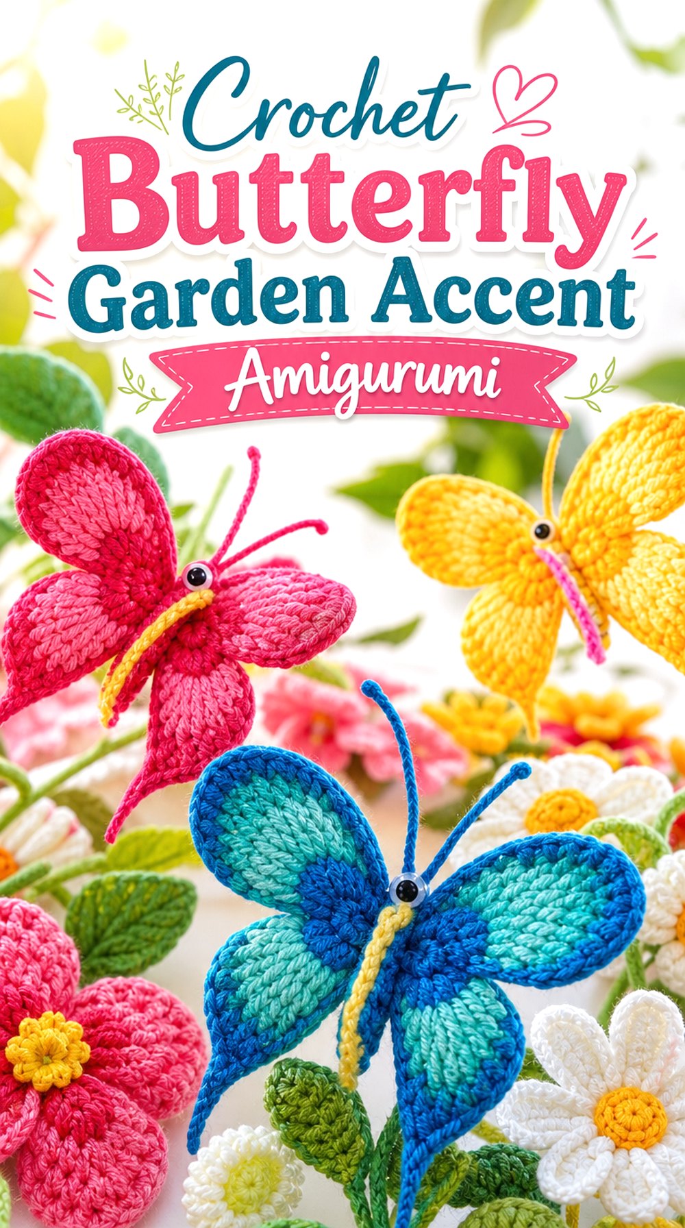 Crochet Butterfly Garden Accent Amigurumi