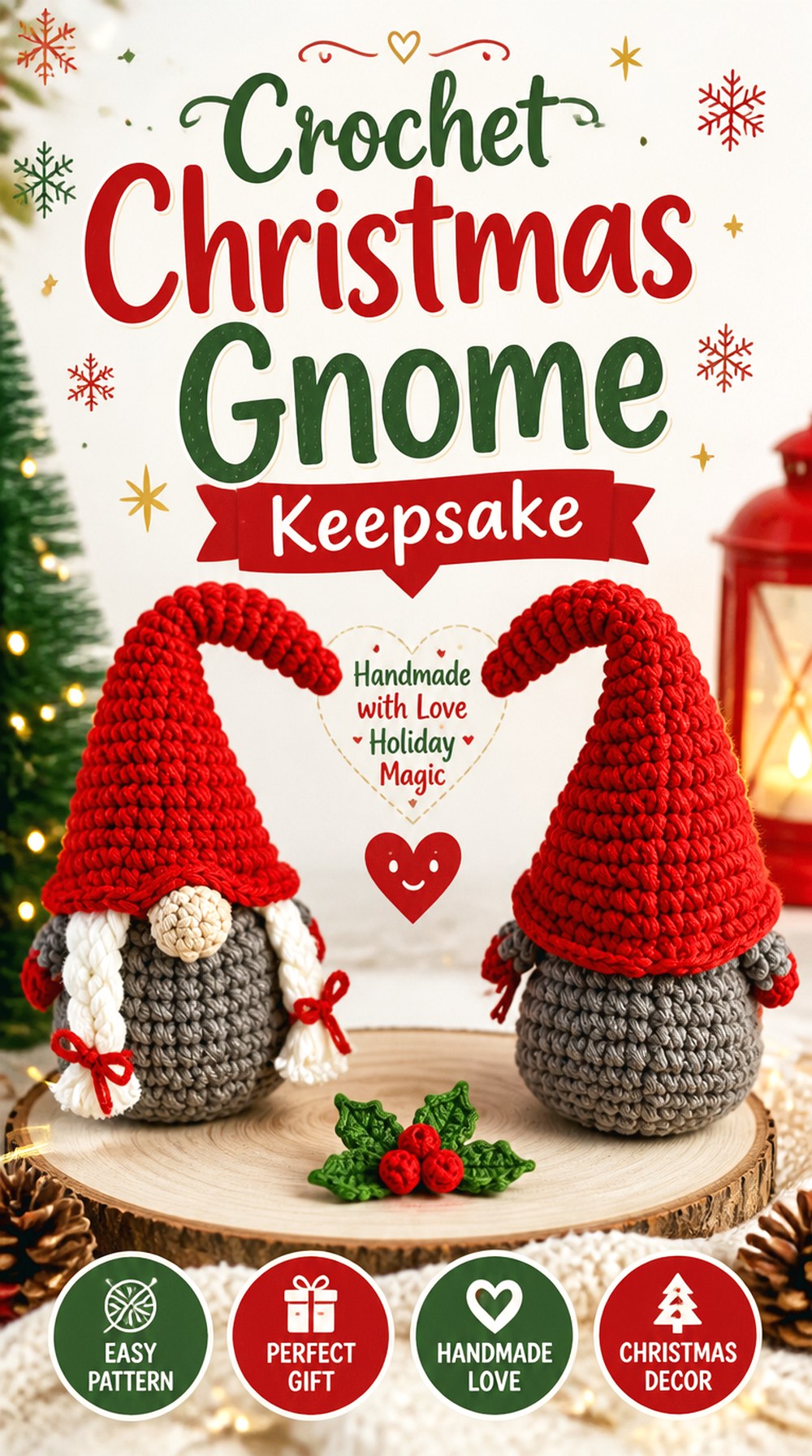 Crochet Christmas Gnome Keepsake