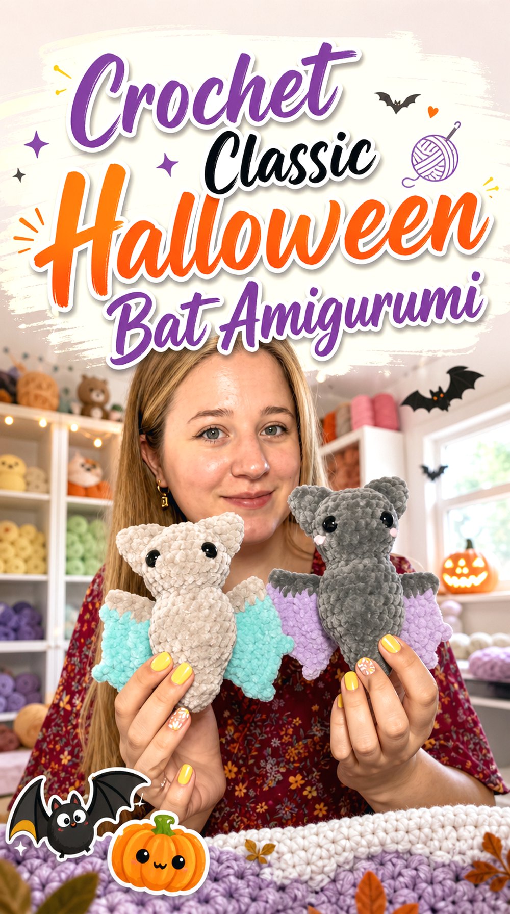 Crochet Classic Halloween Bat Amigurumi