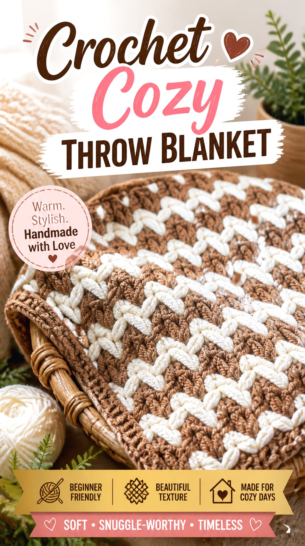Crochet Cozy Throw Blanket