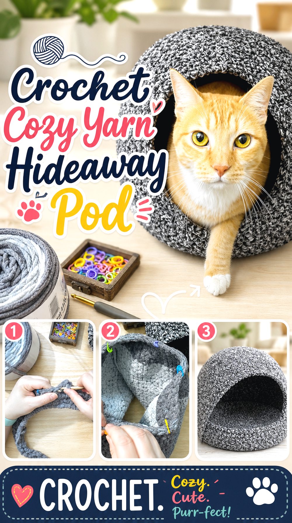 Crochet Cozy Yarn Hideaway Pod